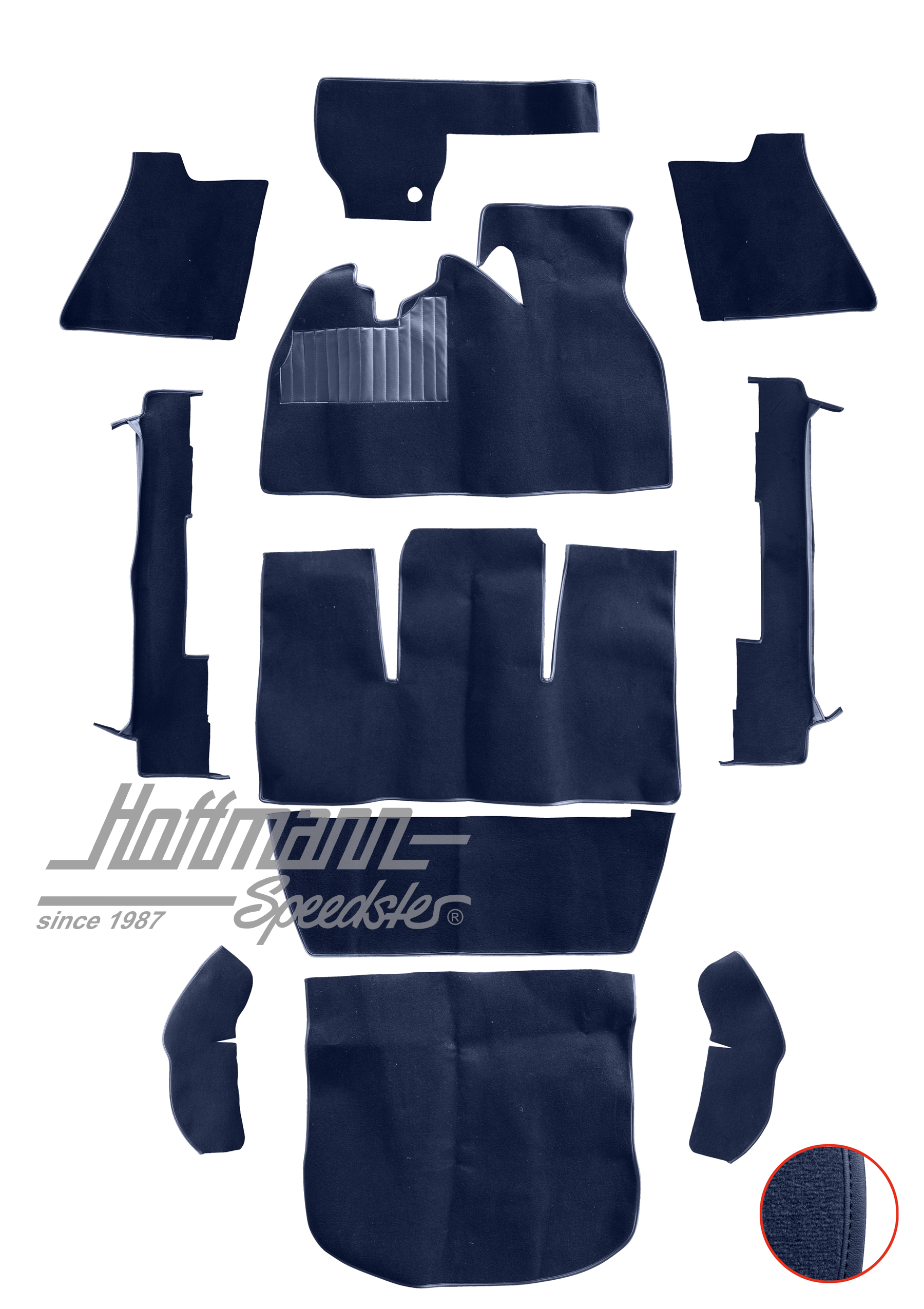 Kit moquettes, Cox Berline, 1302, bleu |  | 026-5624