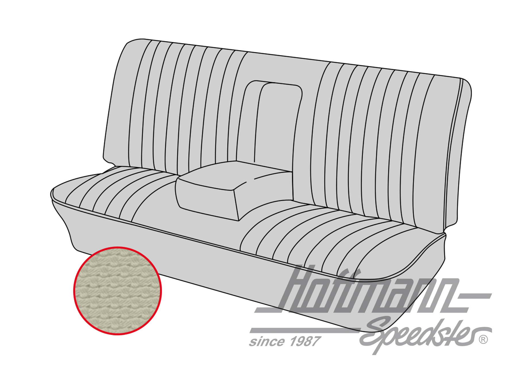 Housse de banquette, Type 3, 8.72-7.73, blanc cassé | 43-3213-05 | 069-9626-05