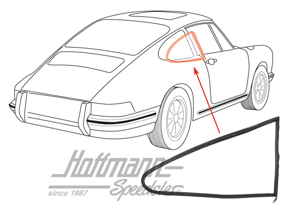 Joint, déflecteur, extérieur, -77, droite | 901 543 902 20 | 515-0980-02