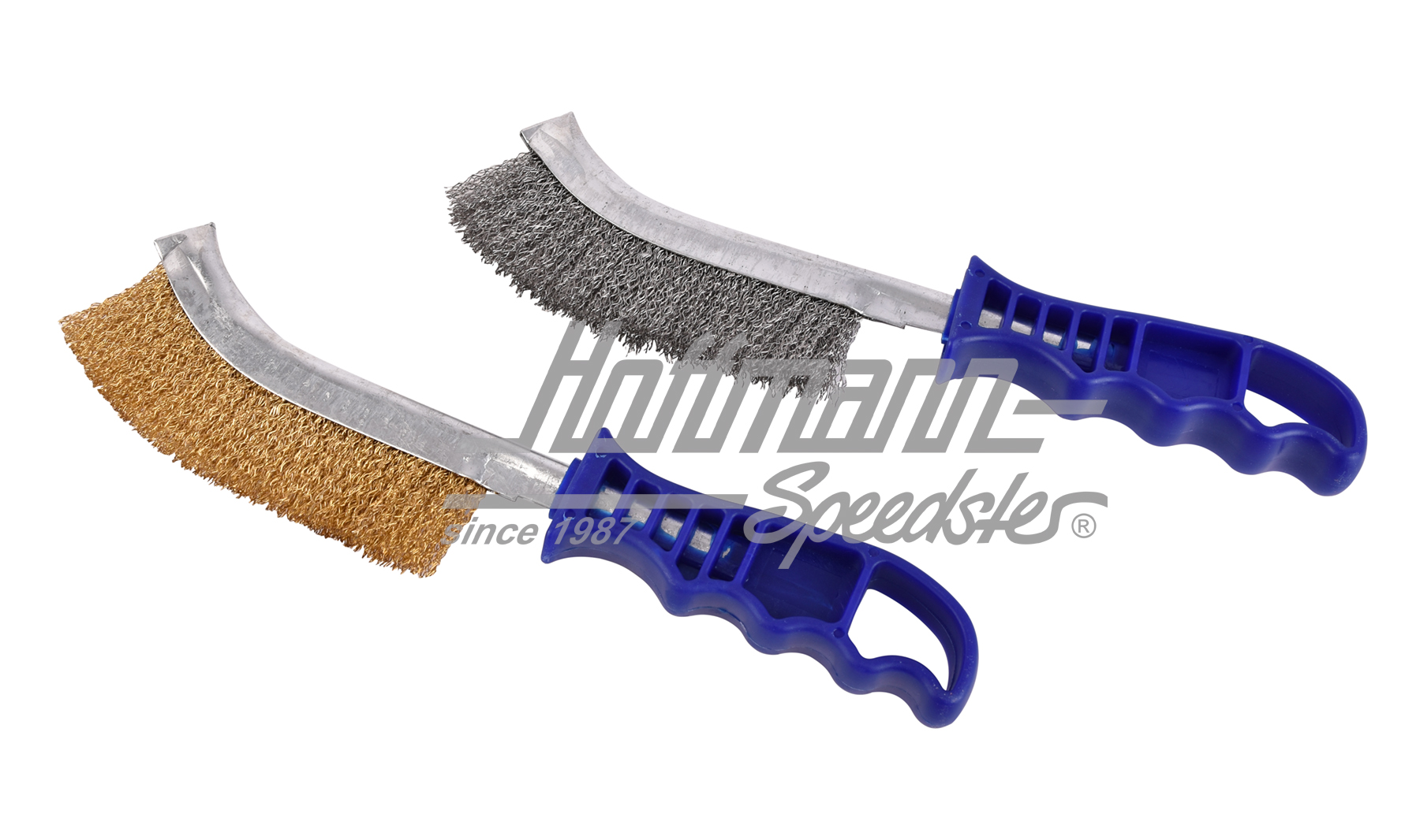 Jeu de brosses métalliques, acier + laiton, 2 pièces |  | 027-0747