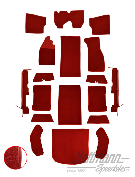 Kit moquettes, Cox Berline, 8.72-, rouge |  | 026-5826