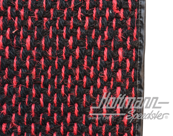 Tapis de sol, en coco, 8.72-, rouges/noirs                                                          