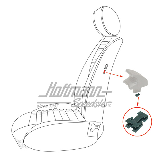 Crampon, bouton, verrouillage de dossier de siège                                                   