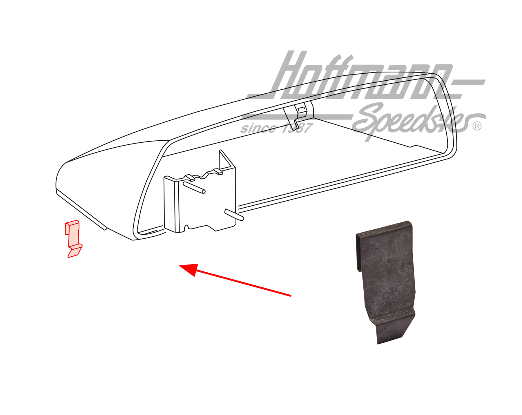 Crampon, boîtier d'instruments
, Bus T3 | 251 957 089 | 360-0168-20
