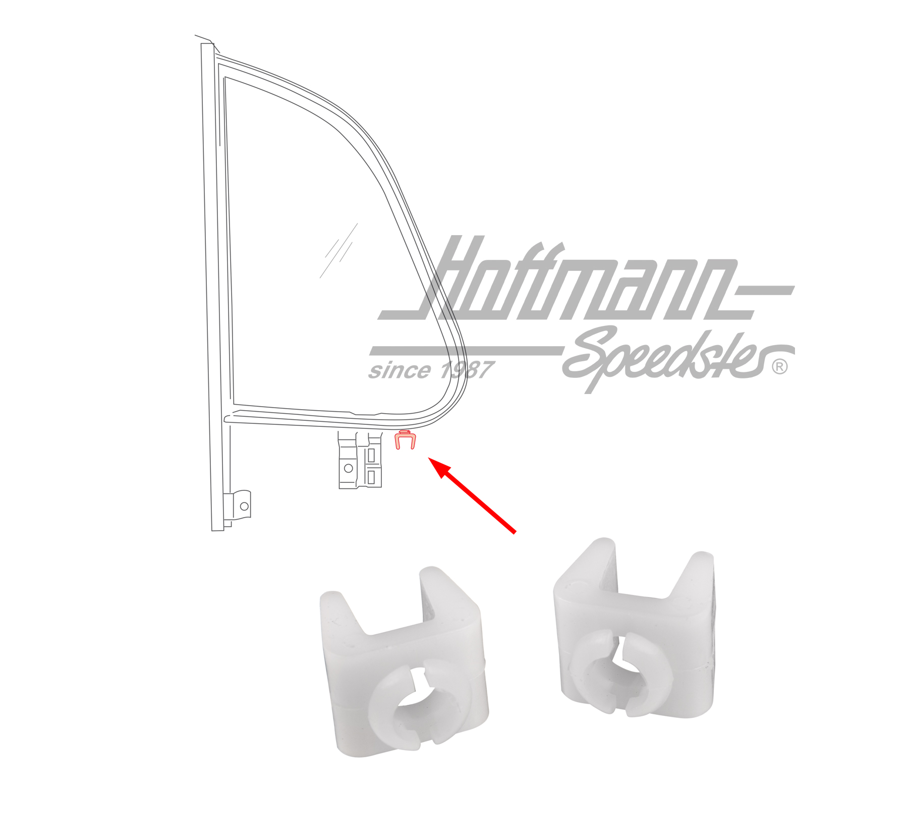 Clips, cadre de déflecteur, 8.64- | 111 837 469 | 020-5196-30