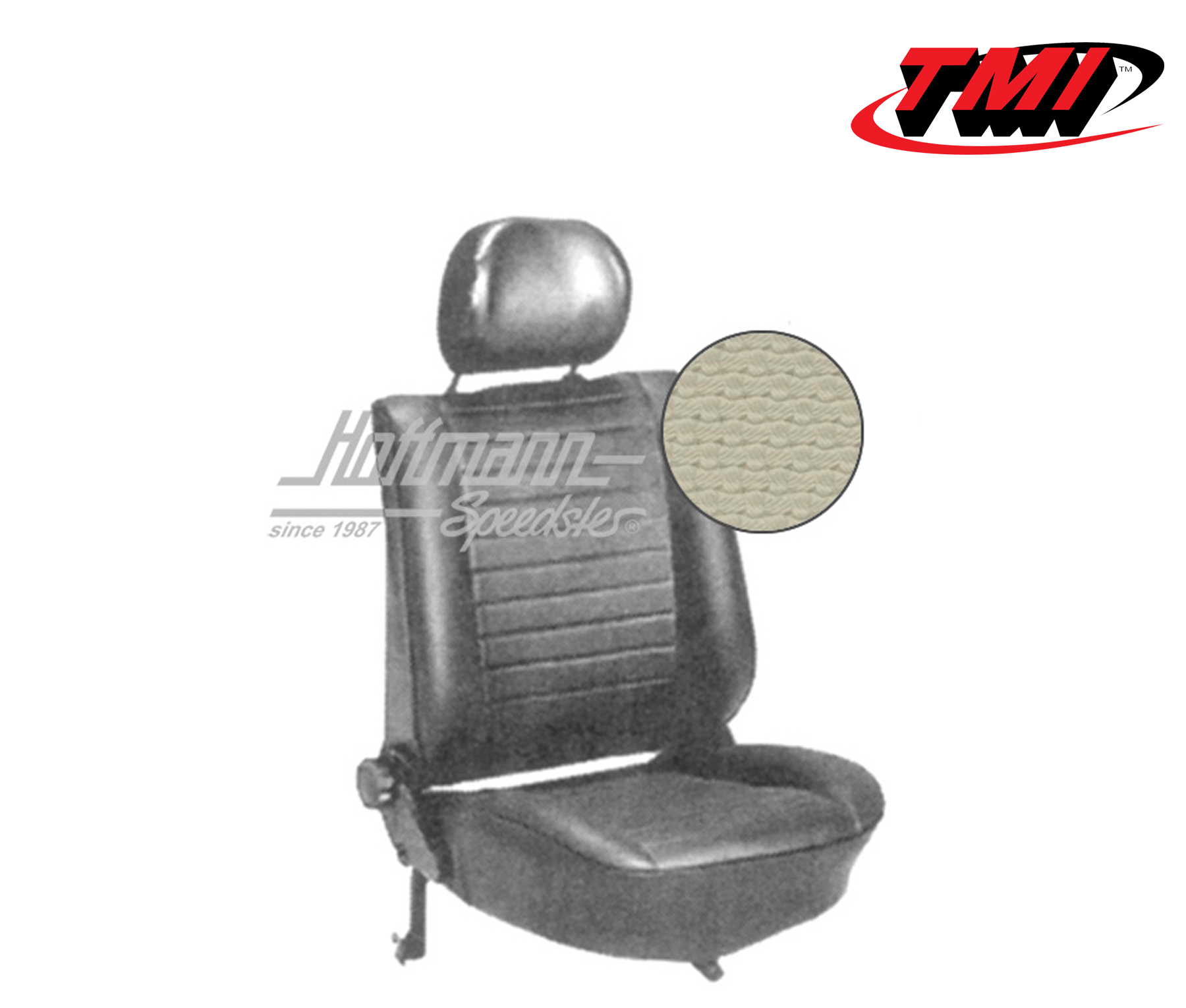 Housses de sièges, Cabriolet, 8.76-, tissu natté, blanc cassé | 43-1328-05 | 055-6450