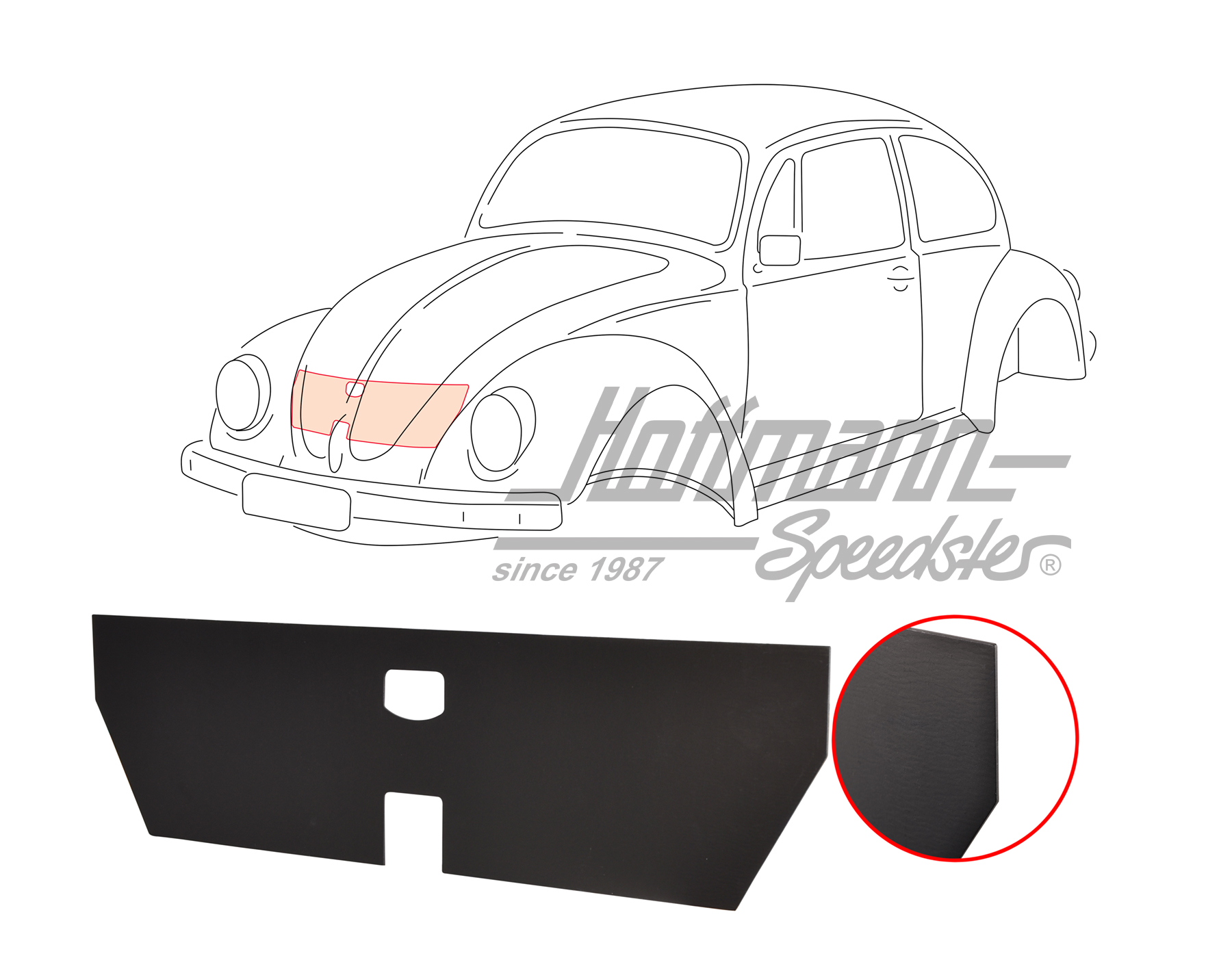 Carton, capot avant, 1302/1303, 8.70- | 113 823 109 | 020-5373-20