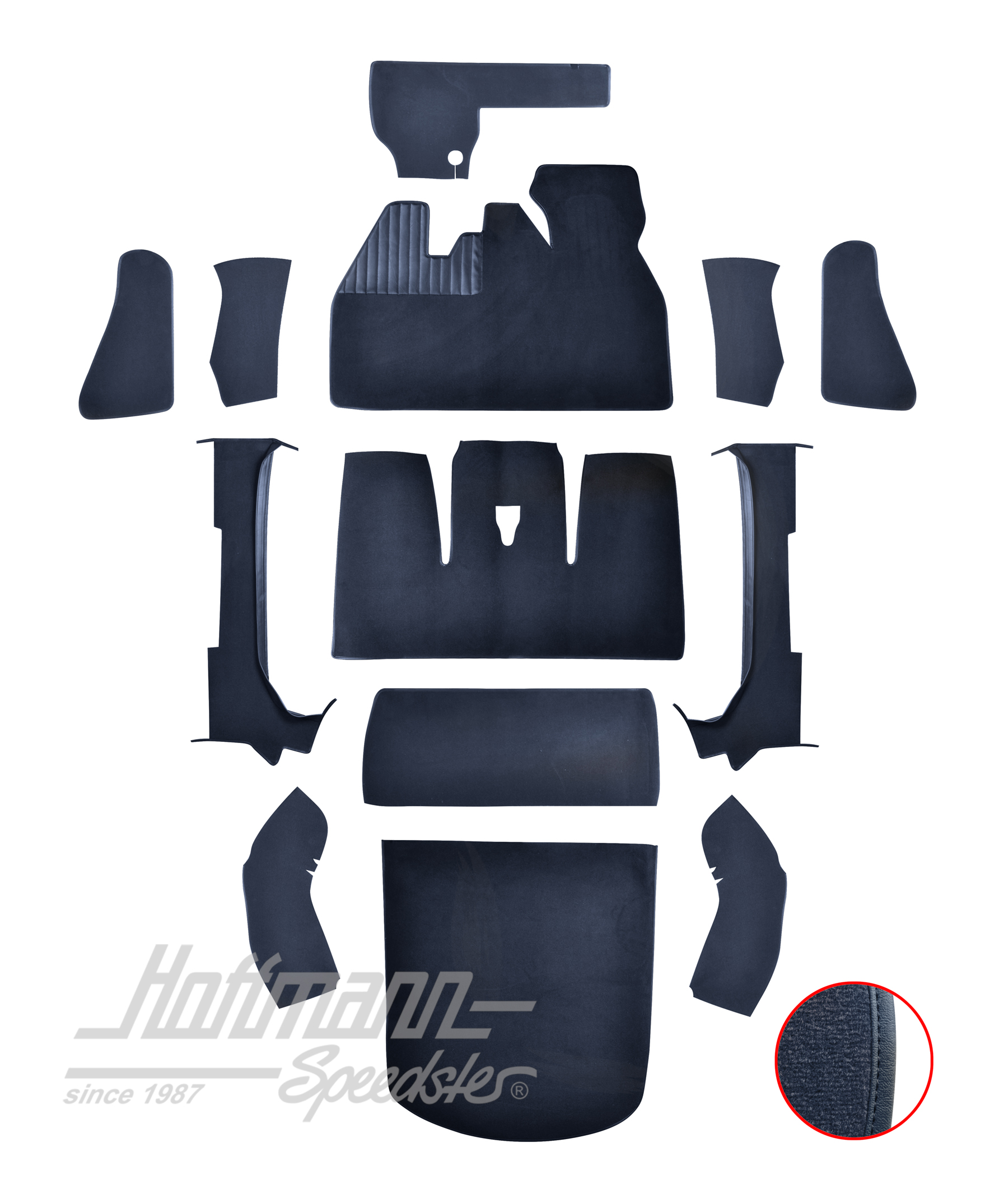 Kit moquettes, Cox Cabriolet, 1302, bleu |  | 026-6024