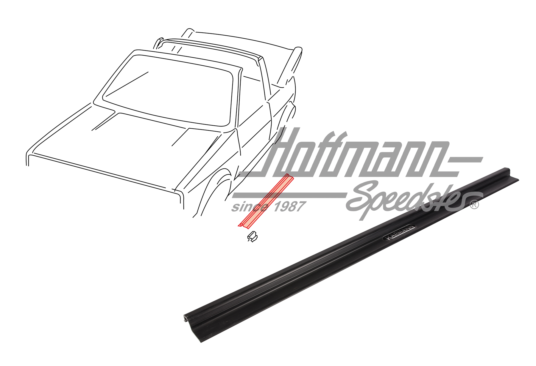 Moulures seuil de porte, Golf 1 Cabriolet, Karmann | 155 853 369 A | 180-3168