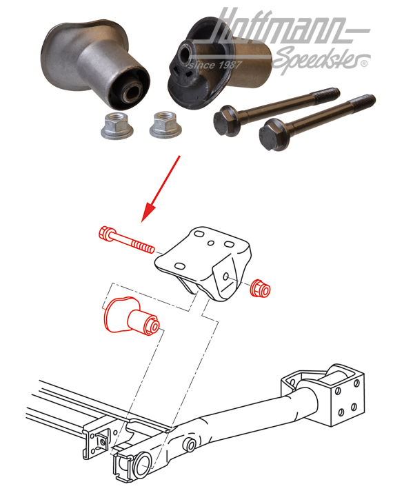 Jeu de supports en caoutchouc, train arrière, Golf 2 | 191 501 541 | 204-9030-10