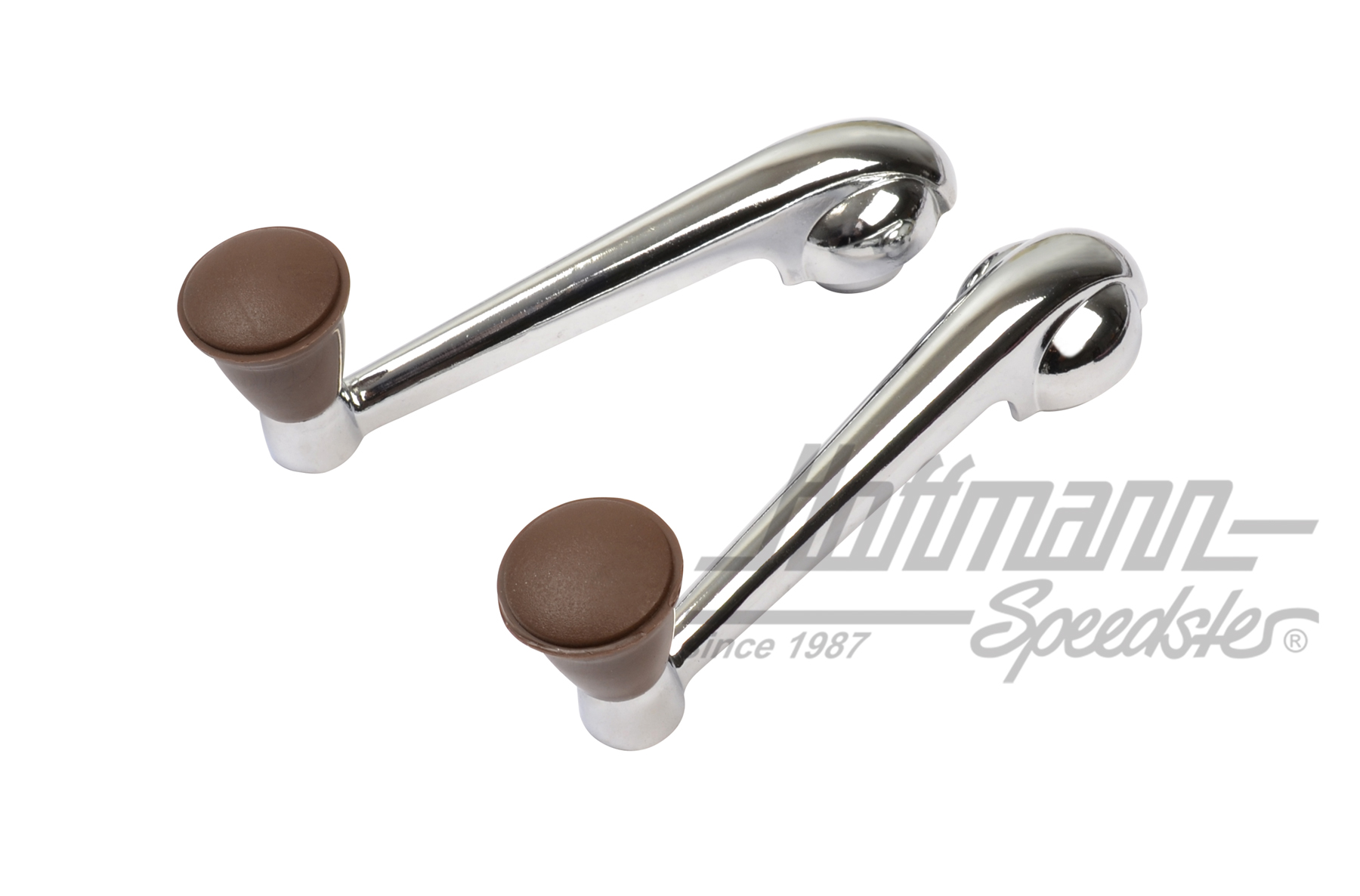 Manivelle de vitre, standard, chromée/brune | 113 837 581 D  Br | 020-2372-01