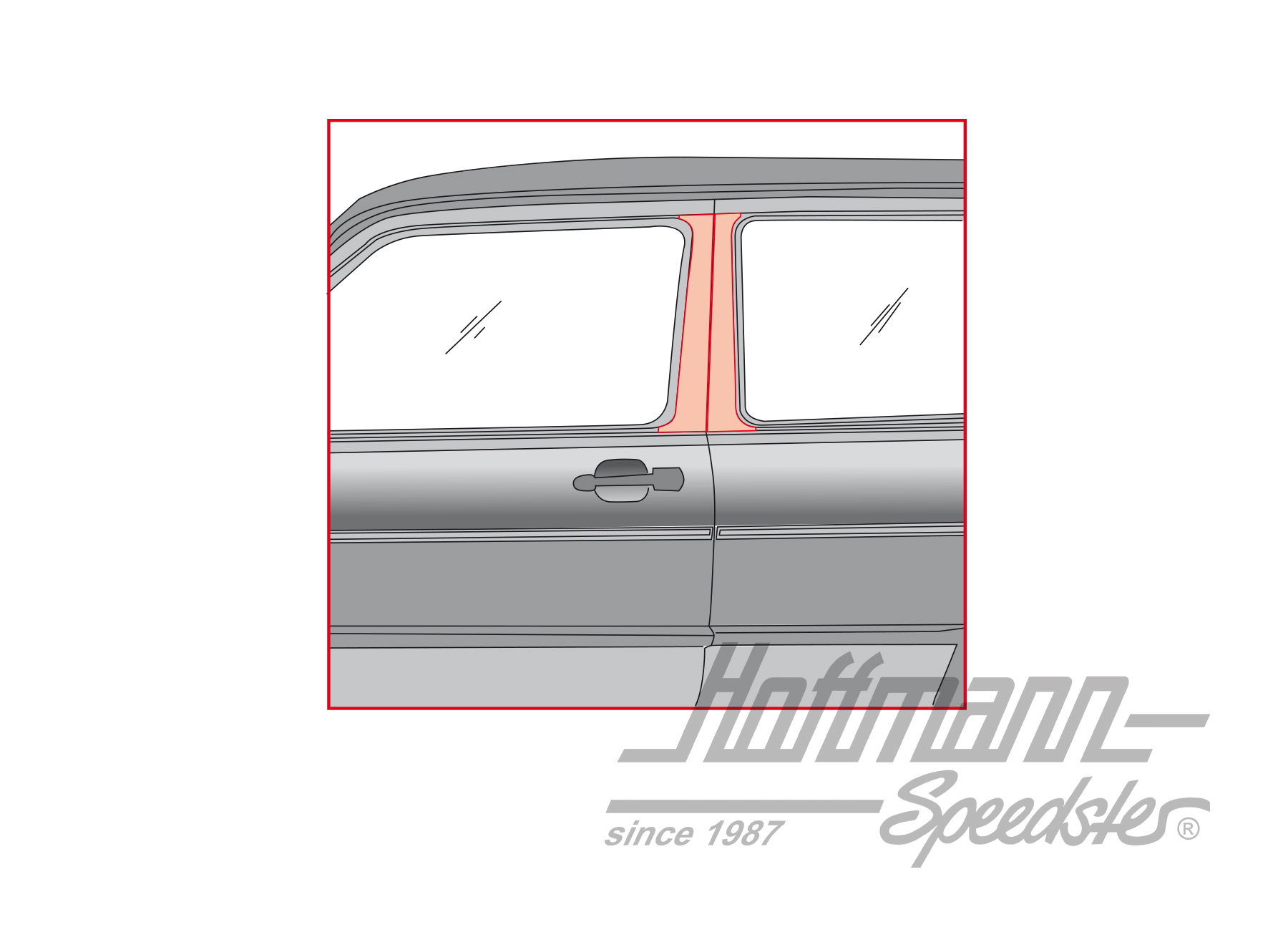 Moulures, colonne-B, Golf 2, noirs                                                                  