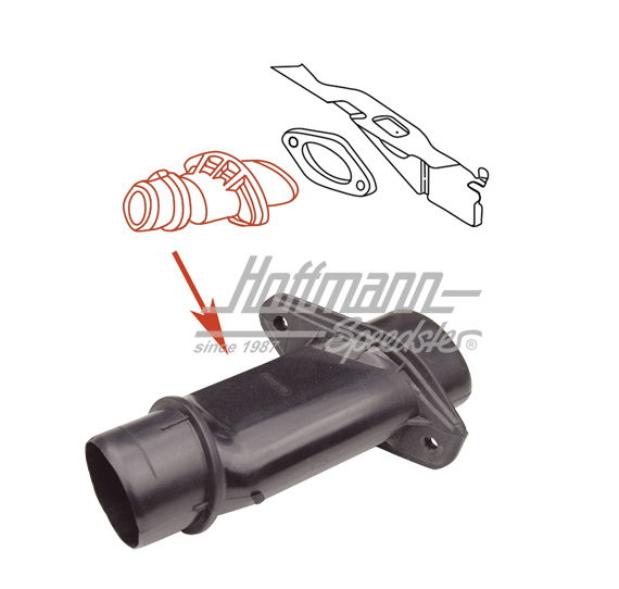Raccord de tube de chauffage, gauche | 111 255 415 F | 020-0261