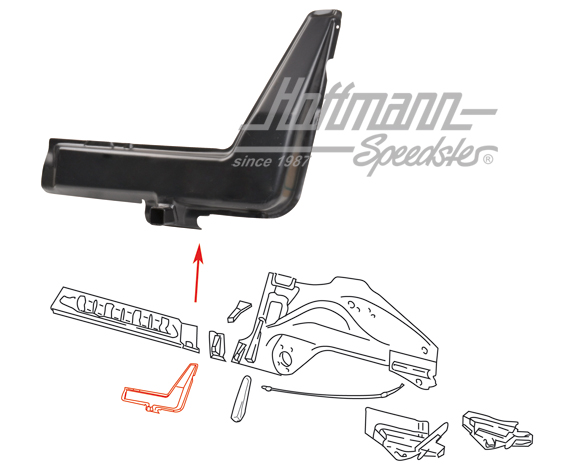 Tôle de renfort, arrière, Cabriolet/Targa, gauche | 911 507 077 40 | 590-0620-01