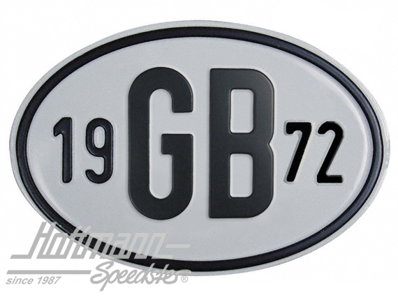 Plaque de nationalité "GB", alu, avec année "1972" |  | 020-2404-72