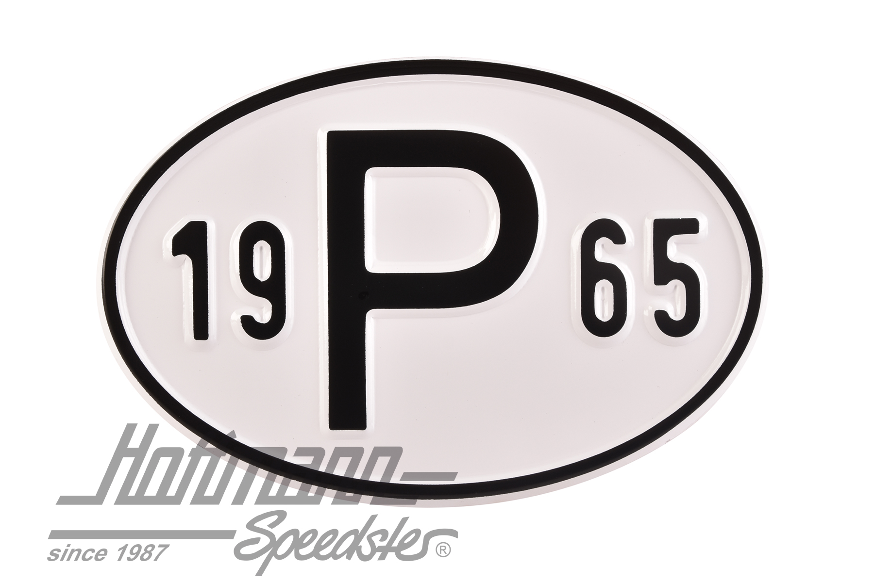 Plaque de nationalité "P", alu, avec année "1965" |  | 020-2405-65