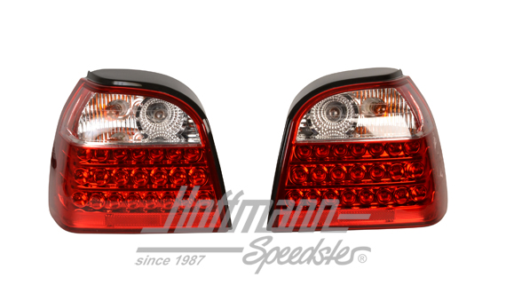 Feux arrière, Golf 3, LED, transparent/rouge | RVG302RC | 219-4808