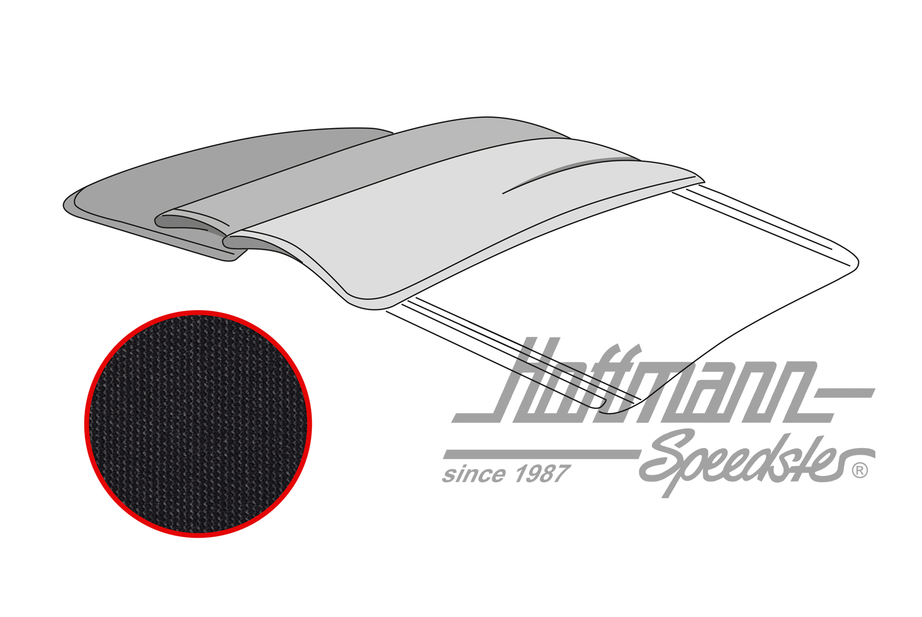 Housse de toit pliant, Bus T1, Tissu, noir | 22-2115-30 | 098-1262-11