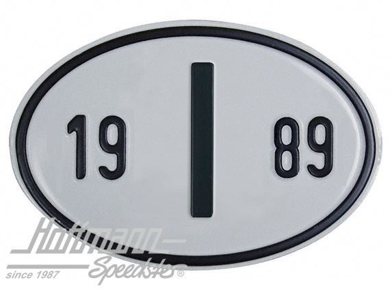 Plaque de nationalité "I", alu, avec année "1989" |  | 020-2402-89