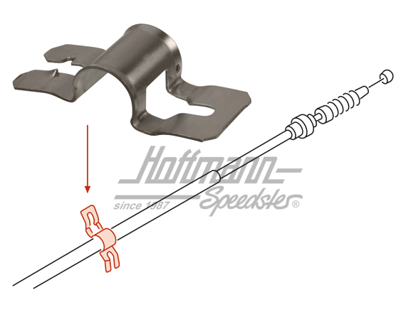 Cadre support, câble de frein à main, Golf 2 | 191 609 207 | 206-1312