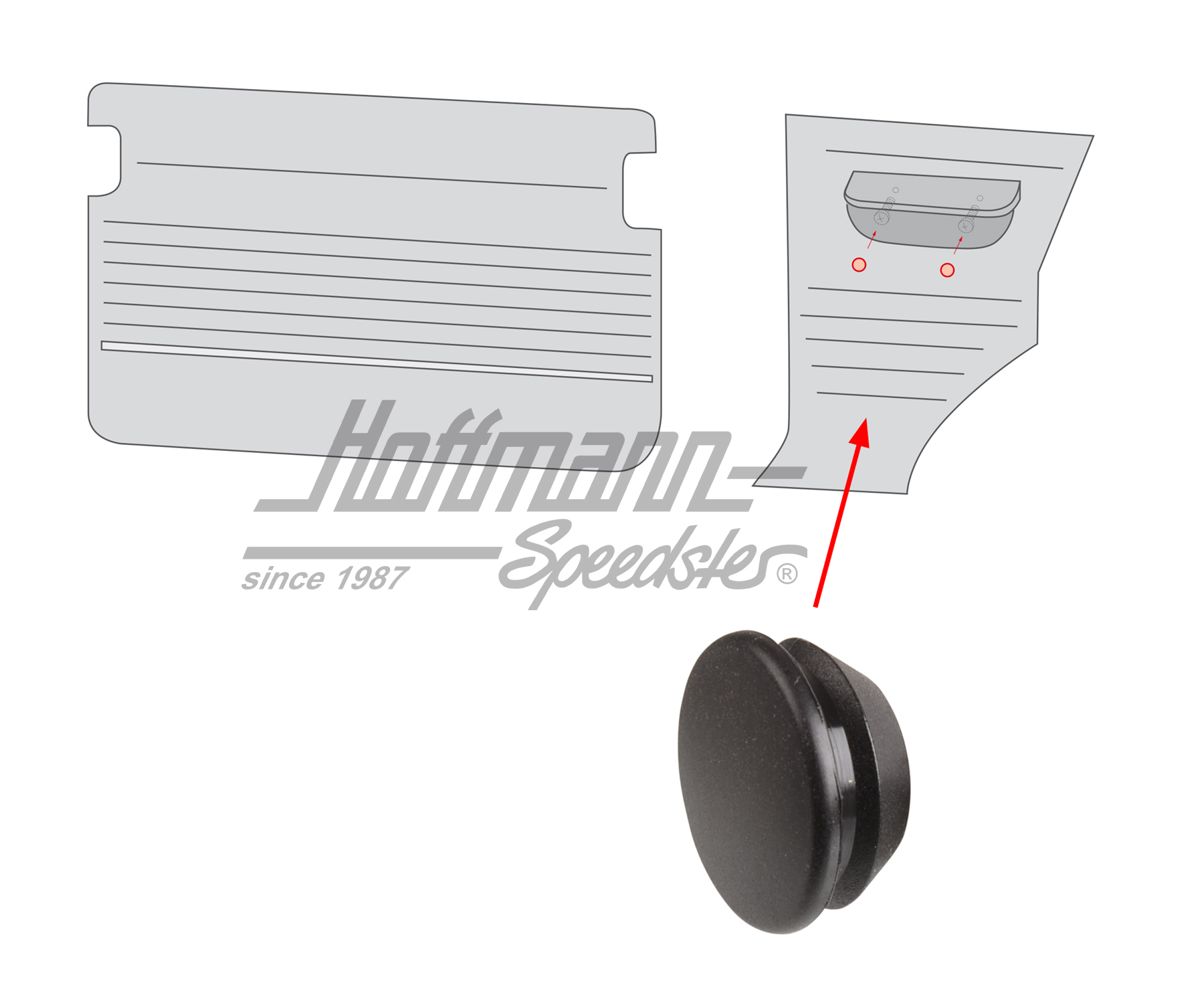 Capuchon, accoudoir
, arrière, Bus T2, 8.76-7.79 | 221 867 225 | 098-0172-10