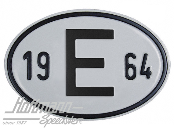 Plaque de nationalité "E", alu, avec année "1964" |  | 020-2403-64