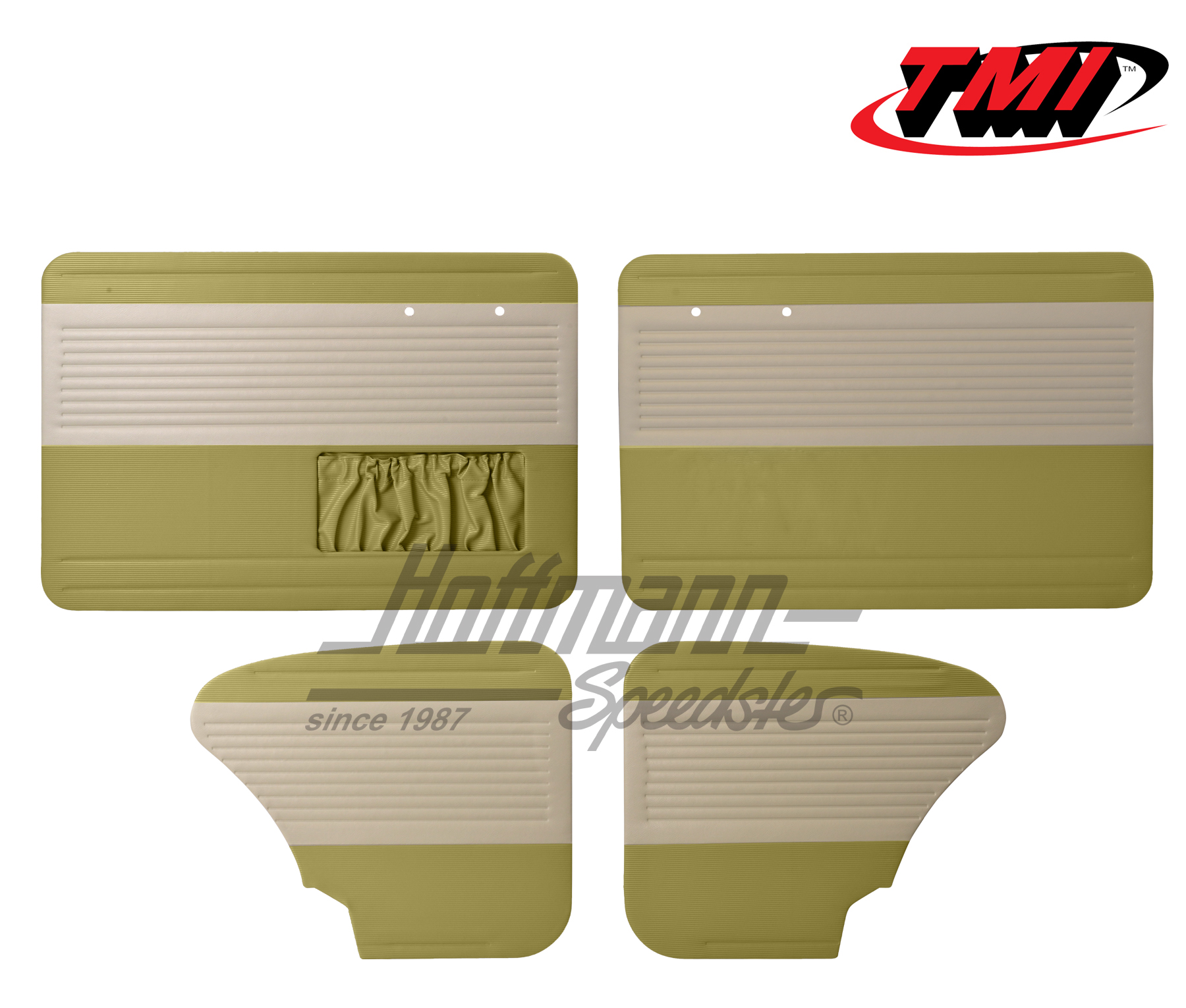 Panneaux de portes, Cox Berline, 64-66, blanc cassé/vert vieux | 19-1123-25-15 | 055-7514-08
