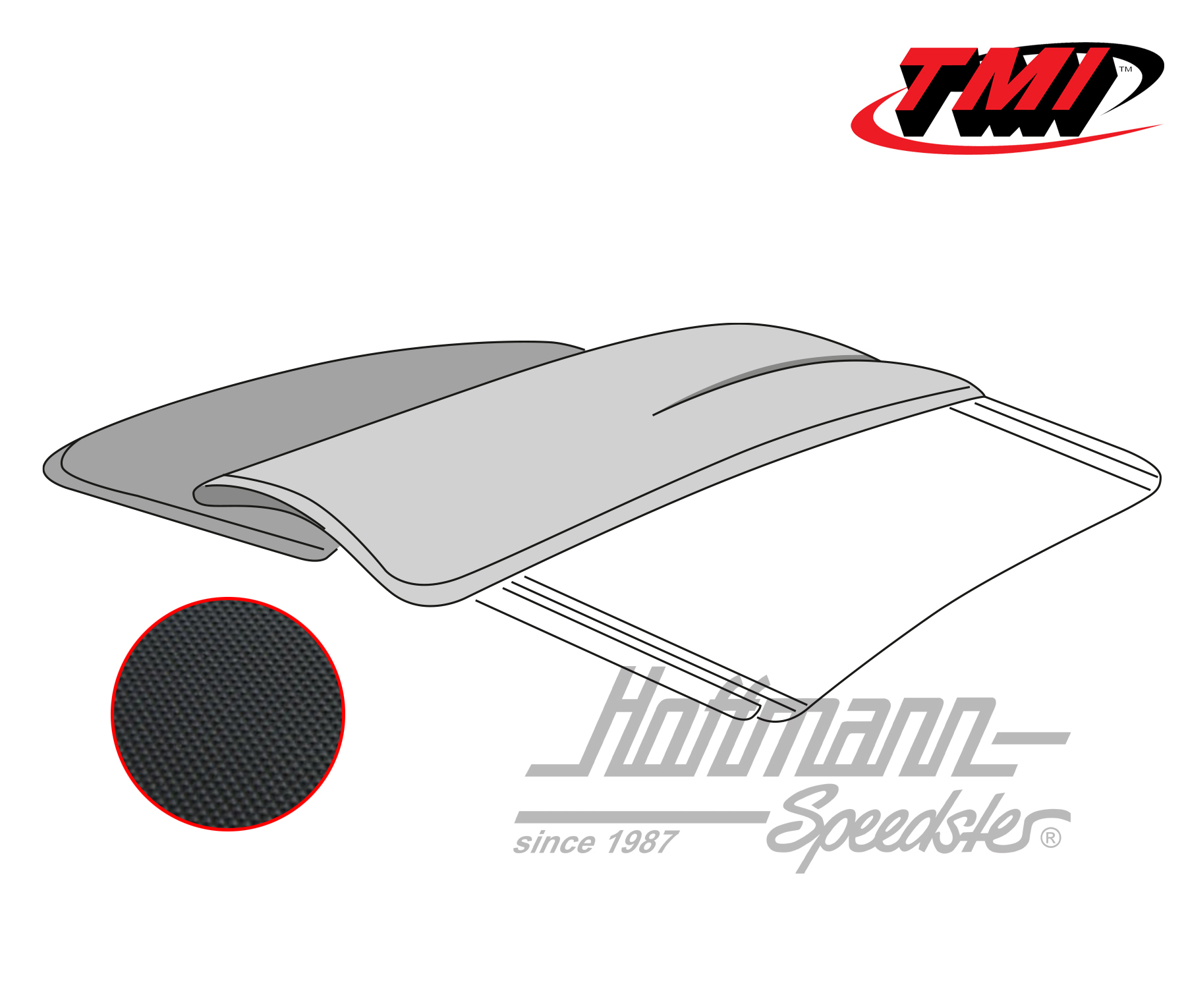 Housse de toit pliant, 56-63, Vinyle, noire | 22-1114-40 | 055-7180