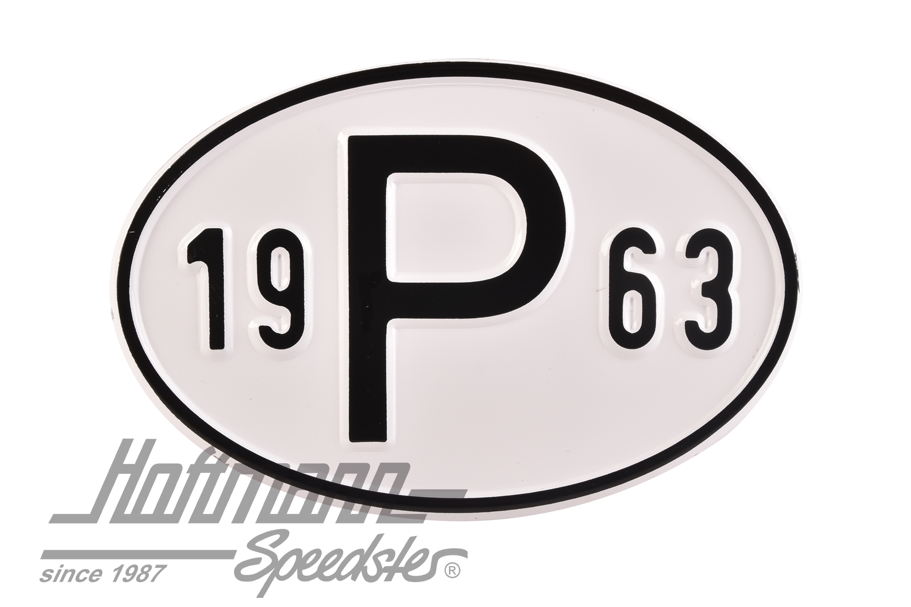 Plaque de nationalité "P", alu, avec année "1963" |  | 020-2405-63