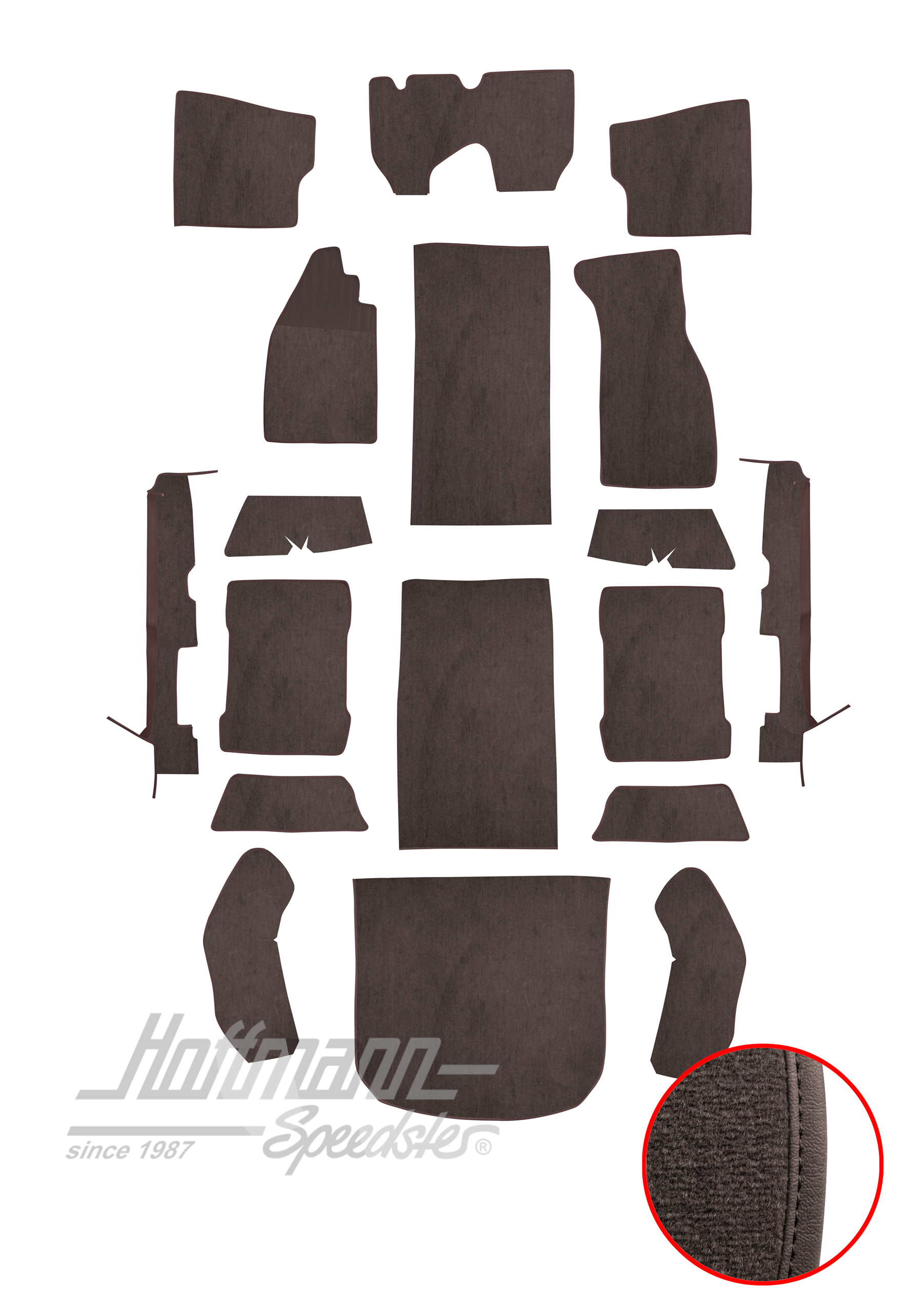 Kit moquettes, Cox Berline, 8.72-, anthracite |  | 026-5822