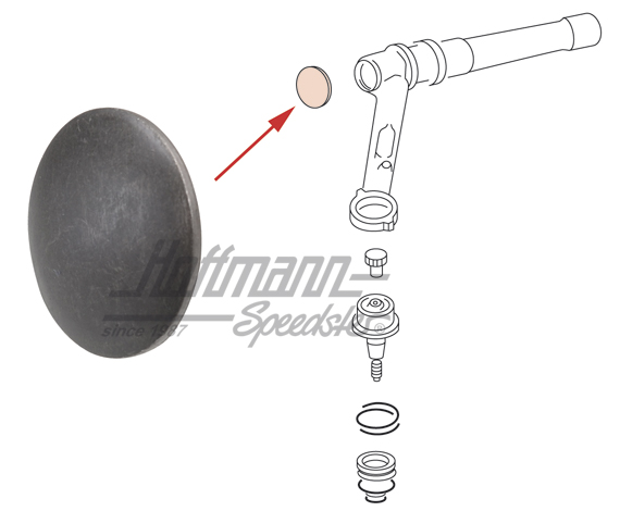 Couvercle, levier de suspension, en haut/en bas, Bus T2                                             