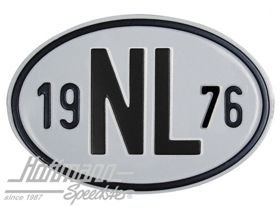 Plaque de nationalité "NL", alu, avec année "1976" |  | 020-2391-76