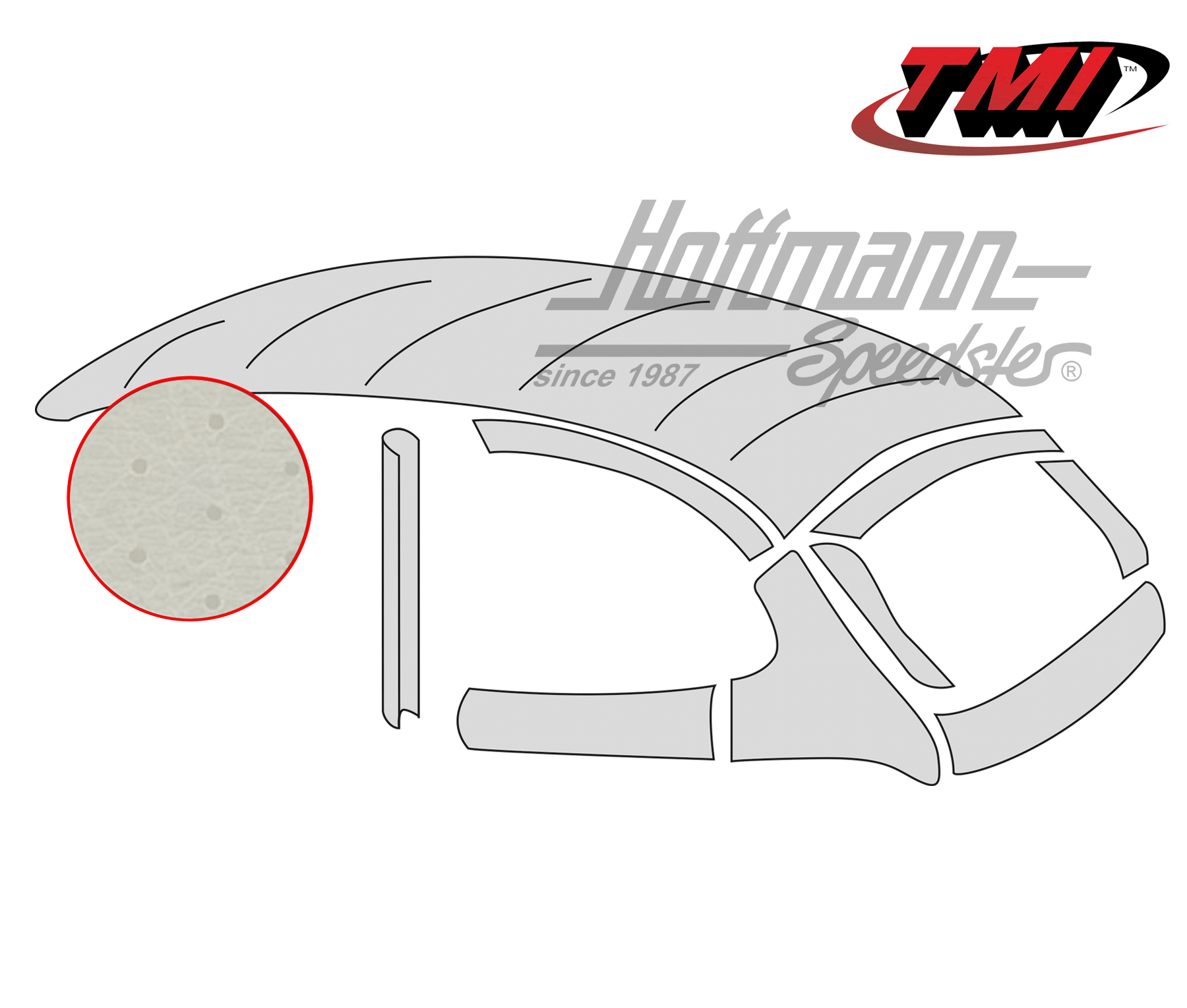 Ciel de toit, style origine, perforé, gris, 8.67-7.72 | 20-1119-46 | 055-7195-30