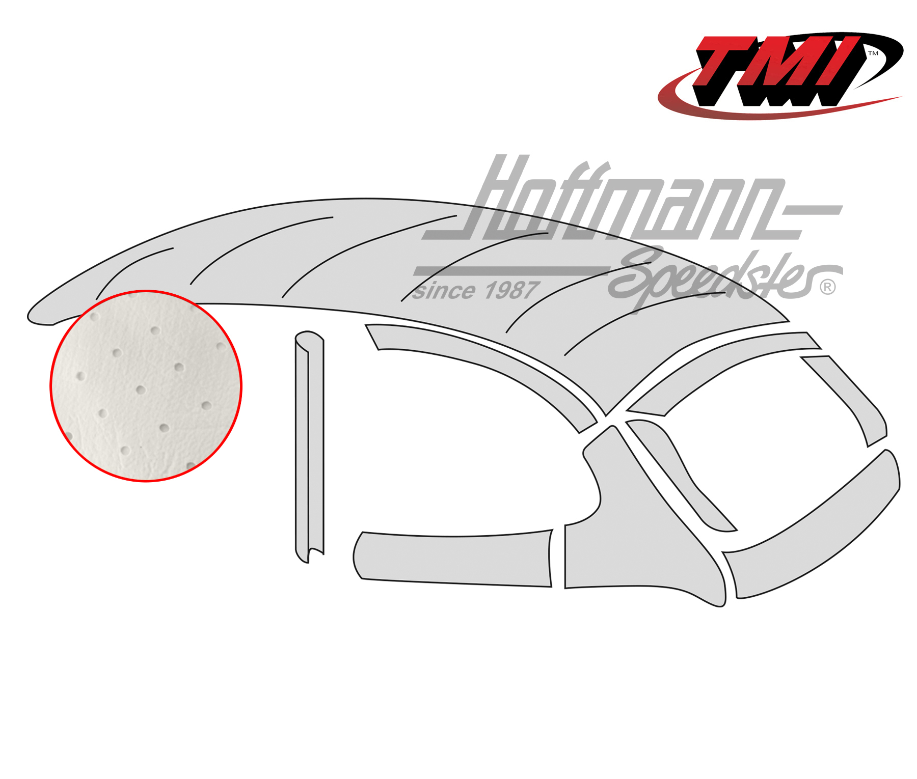 Ciel de toit, style origine, perforé, blanc cassé, 8.60-7.62 | 20-1116-44 | 055-7192-10