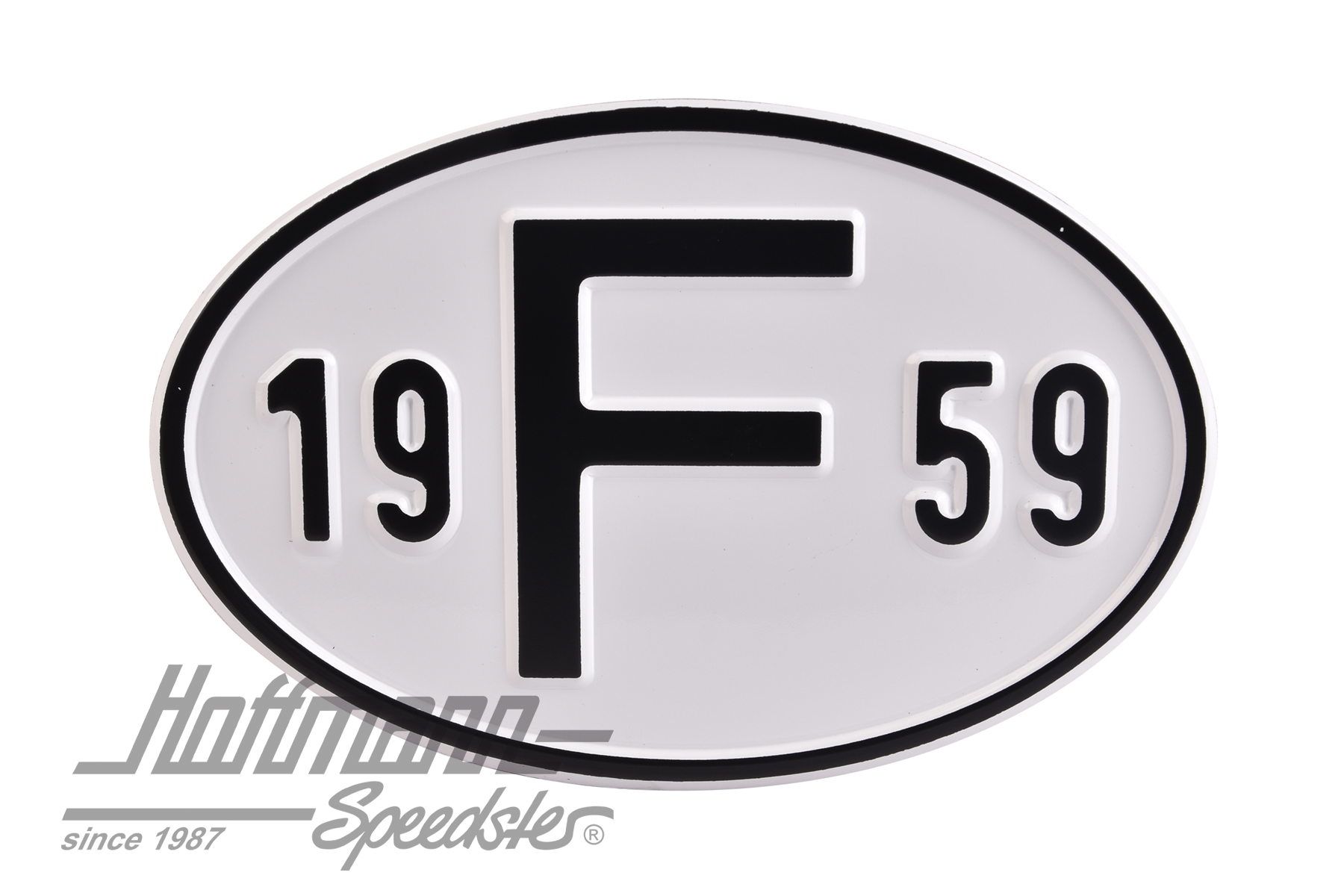 Plaque de nationalité "F", alu, avec année "1959" |  | 020-2399-59