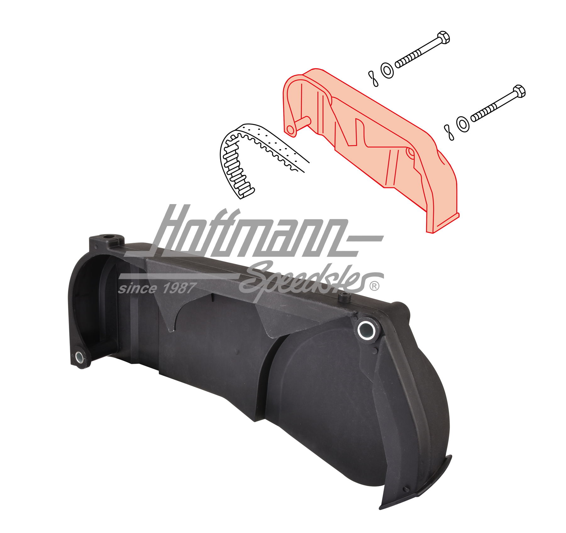 Couvre, courroie dentée, arrière, Bus T4 | 074 130 133 C | 401-1300-20