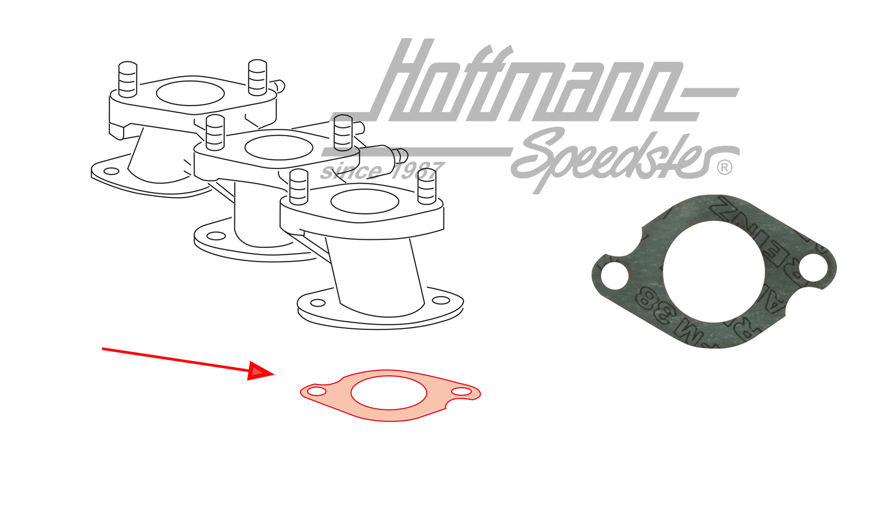 Joint, collecteur d'admission, 911/914/6                                                            