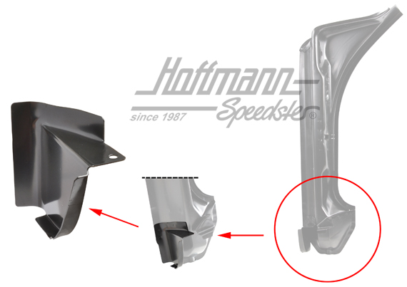 Cornière de tôle, montant de porte, en bas, avant, gauche | 911 501 439 00 | 590-0060-41