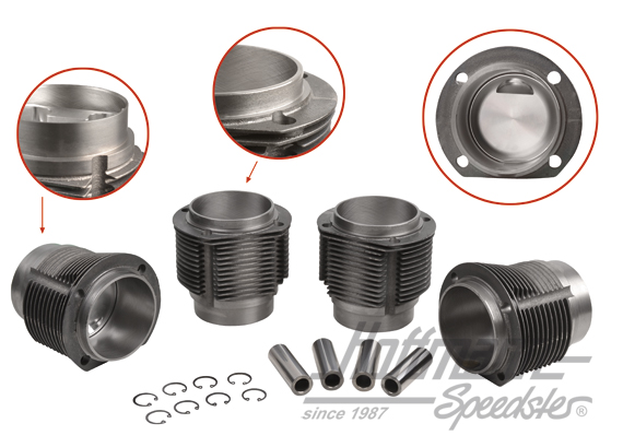 Kit cylindrée, Porsche 356C/912, 86mm, JE | 008 11 86C JE | 505-0660