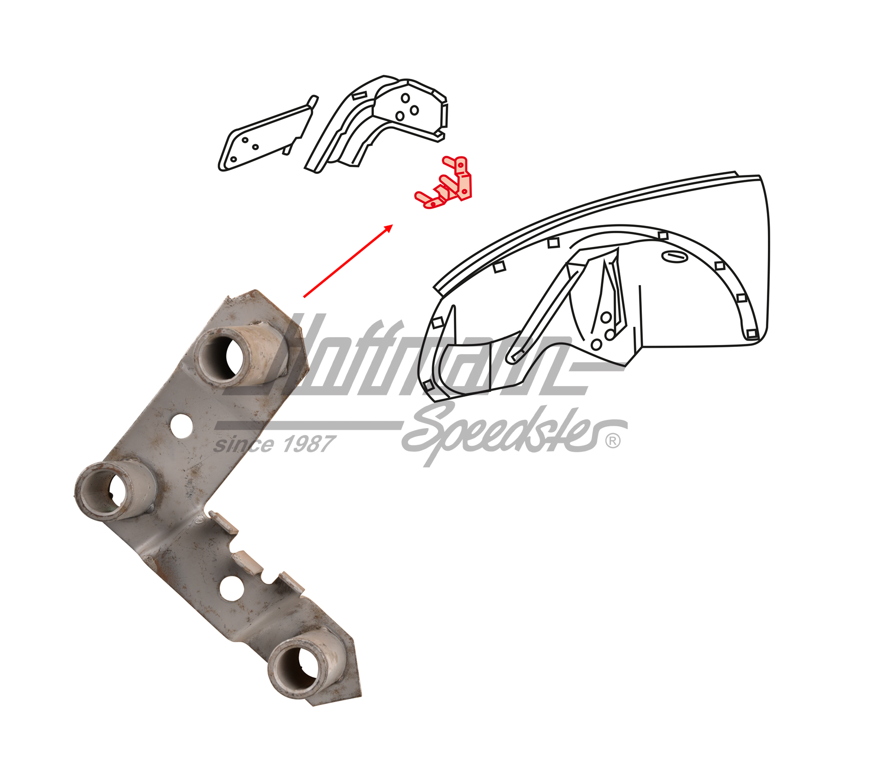 Cadre support, panneau latéral/boîtier de direction
, 70-71 | 113 809 123 | 050-4040