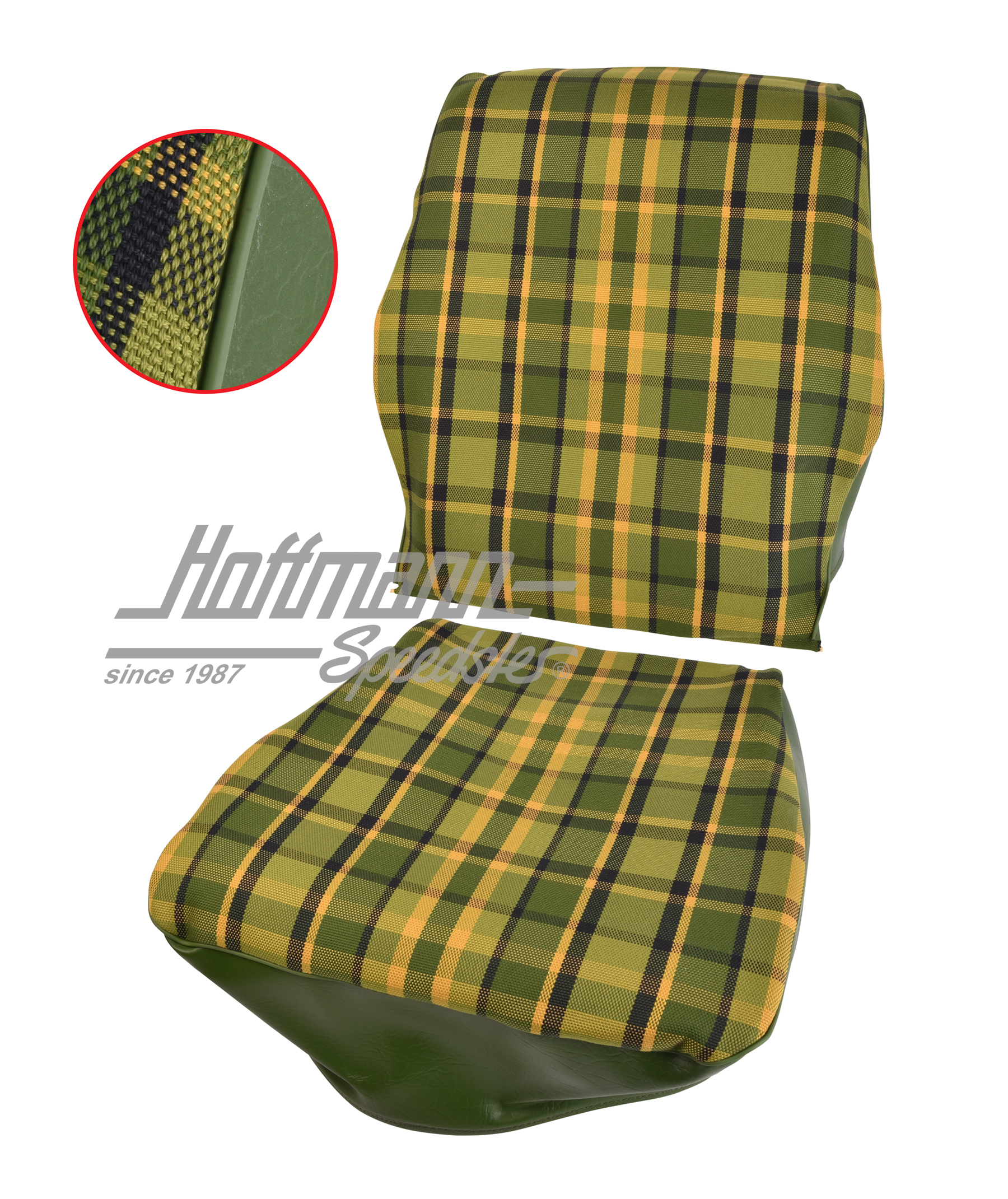 Housse de siège, Westfalia, vert/jaune, 74-79                                                       