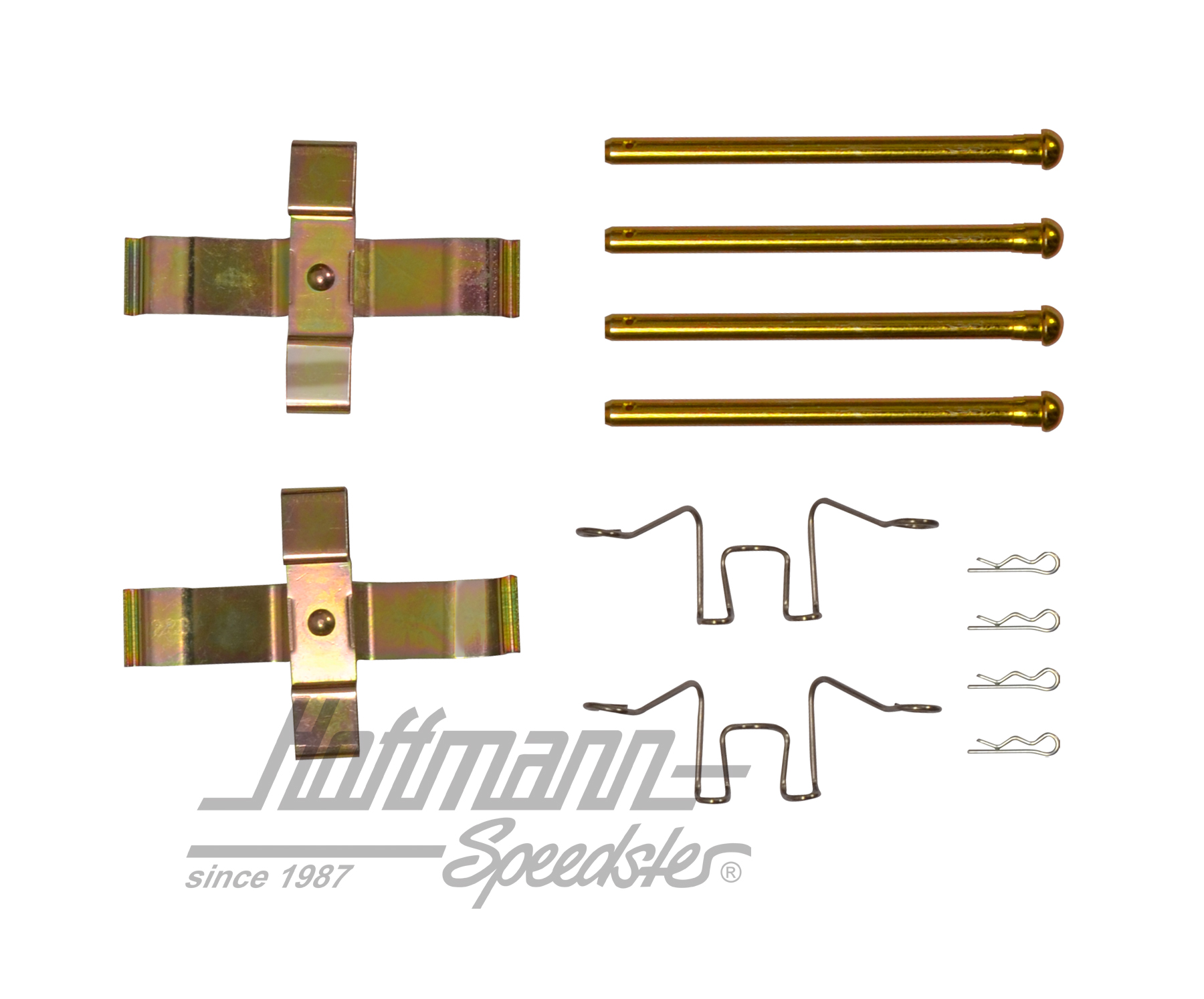 Jeu de fixation, plaquettes de frein, avant                                                         