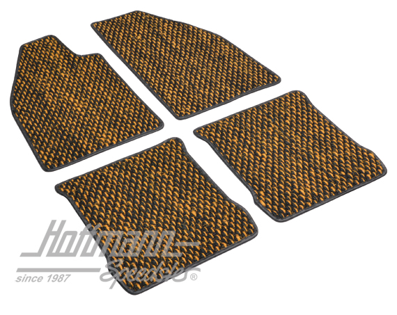 Tapis de sol, en coco, 8.72-, jaunes/noirs | ZVW 2CYL | 020-5381-46