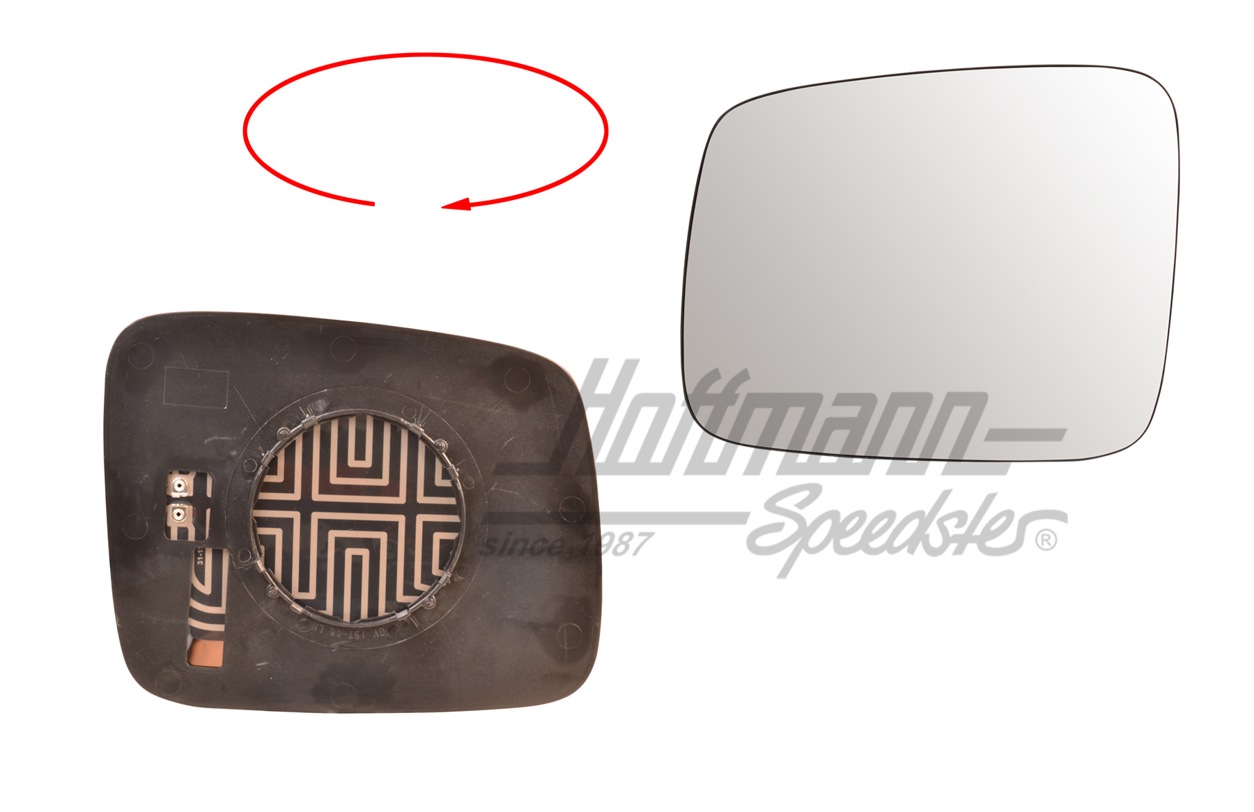 Verre de miroir, électrique, plan, gauche | 701 857 521 A | 408-6713-01