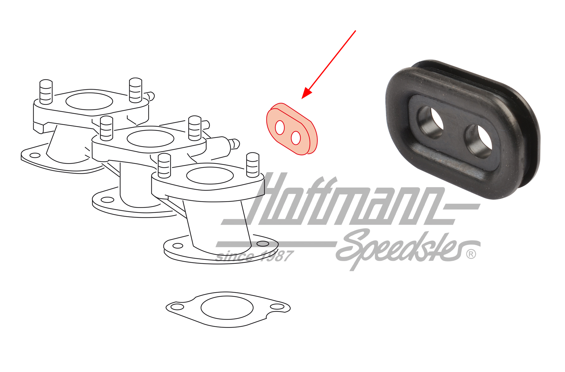 Gaine, collecteur d'admission, 911/914                                                              