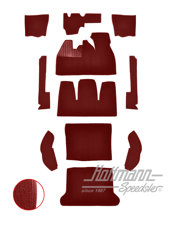 Kit moquettes, Cox Berline, 8.68-7.72, rouge |  | 026-5526