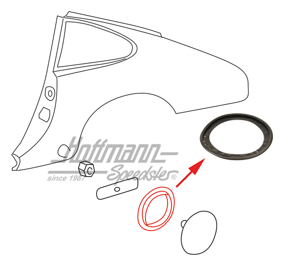 Joint, couvercle / barre de torsion, 911, 65-86 | 901 504 759 01 | 515-2100