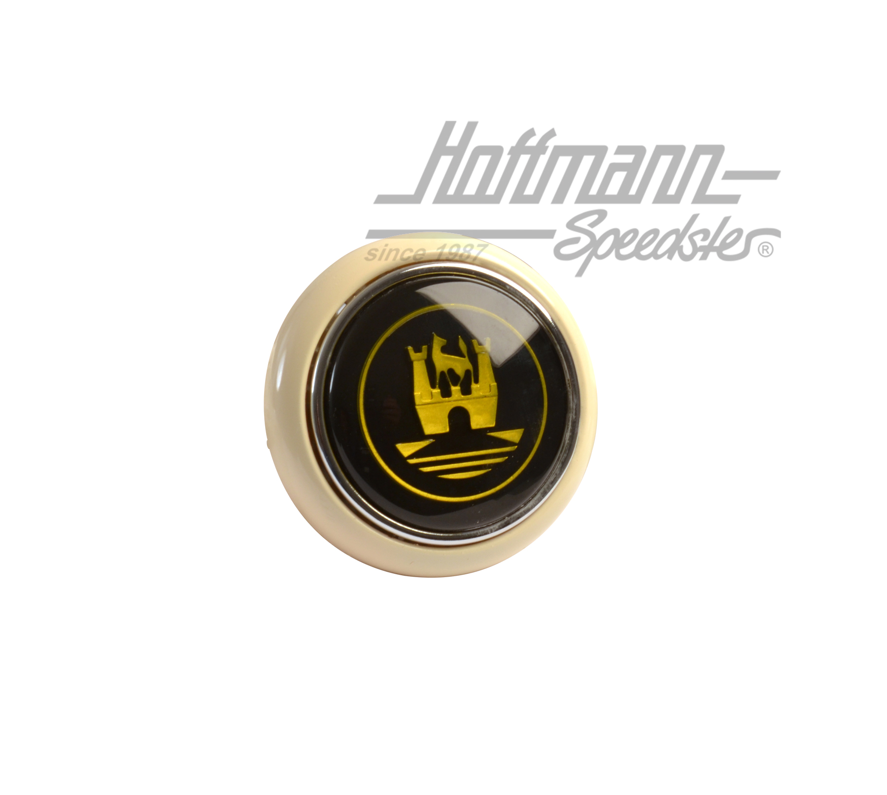 Bouton de claxon, ivoire/noir/doré, 55-67 | 211 951 669 IBG | 020-1882-19
