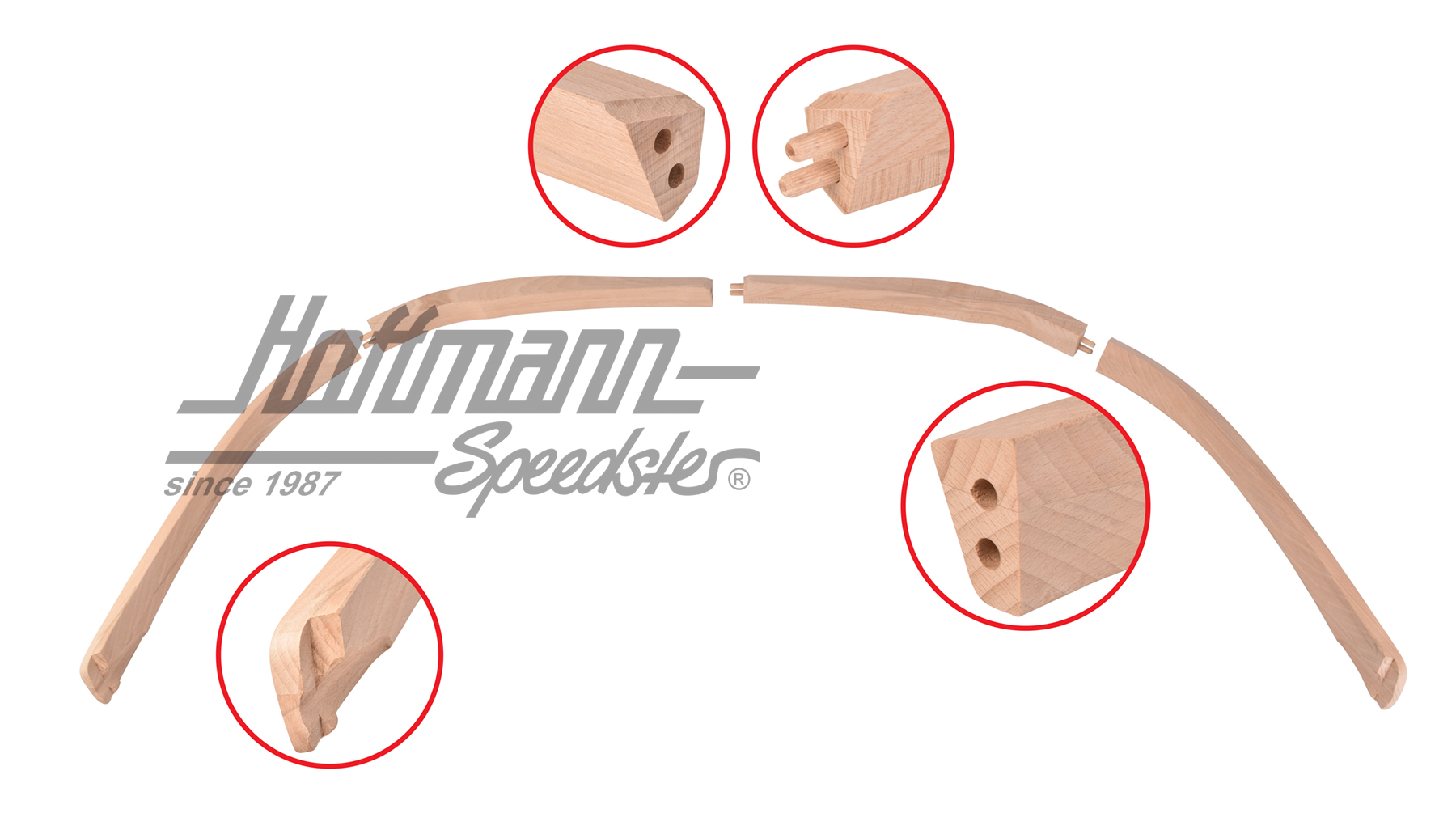 Arceau, sous lunette arrière, 4-pièces | 151 813 915 E | 020-4626