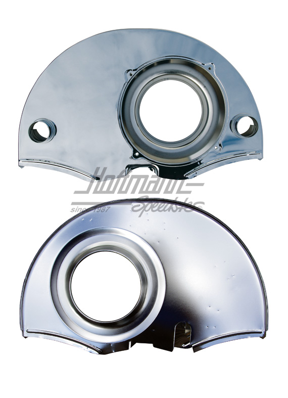 Carter de turbine "Oldie 30CV", chromé, avec ouvertures de chauffage | AC 119 052 | 020-1107